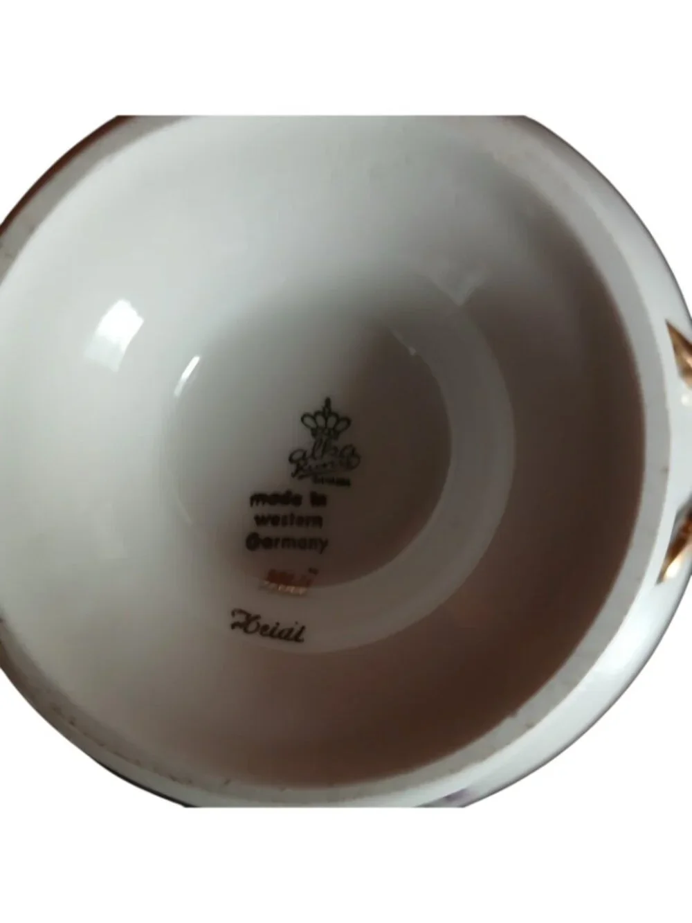 Alka Kunst Bavaria Petite Covered Tureen Floral Gilt Hand Painted Porcelain 8 in